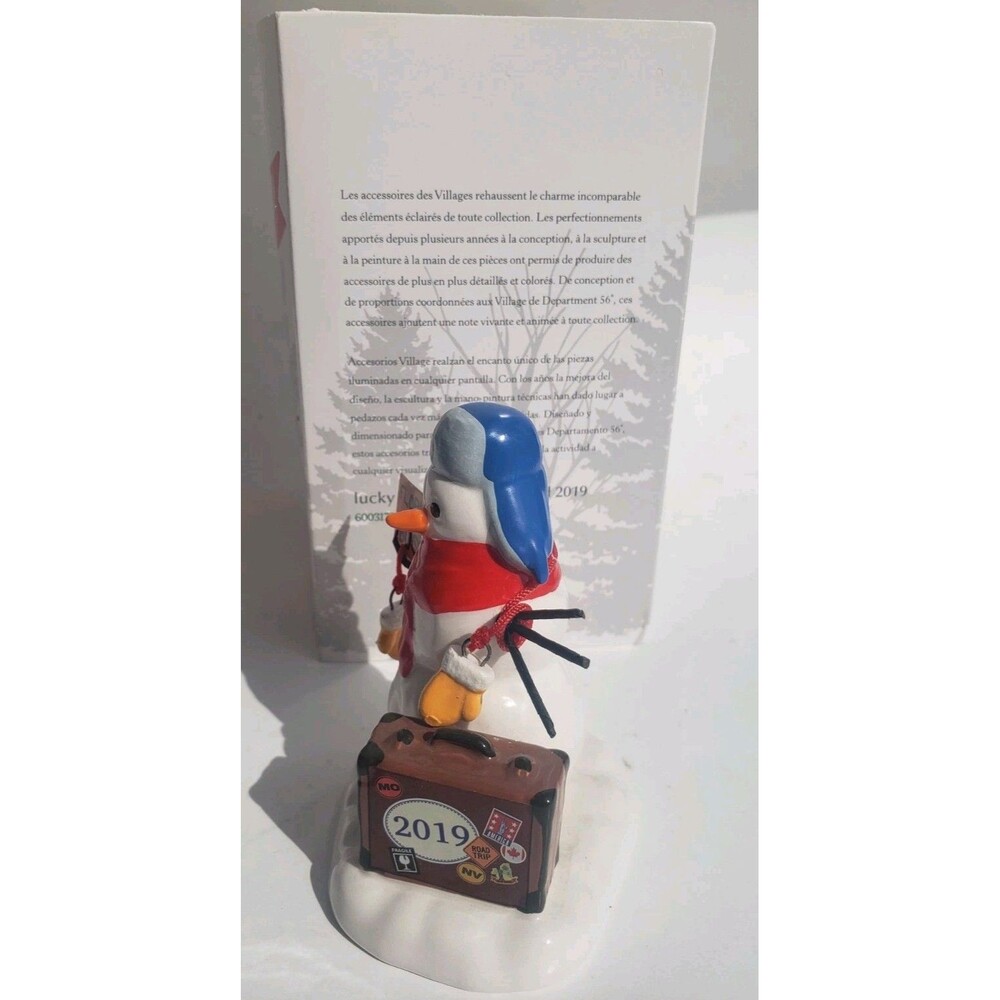 Department 56 Lucky The Snowman, Dated 2019 6003175-FLORIDA SNOWMAN - Picture 3 of 10